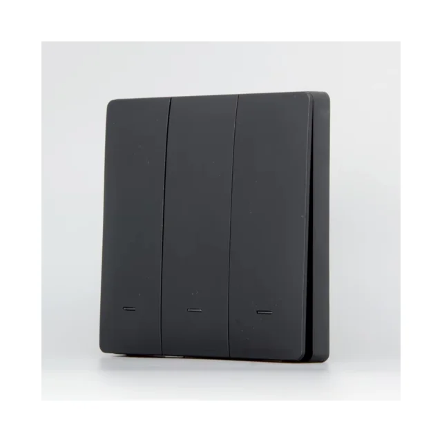 Matte black switch, 3 gang