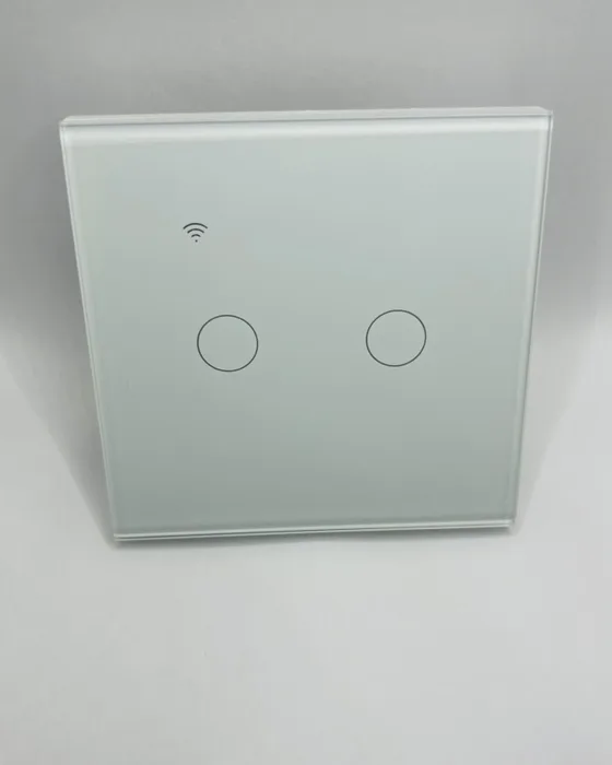HomeHaven two-gang smart glass touch switch